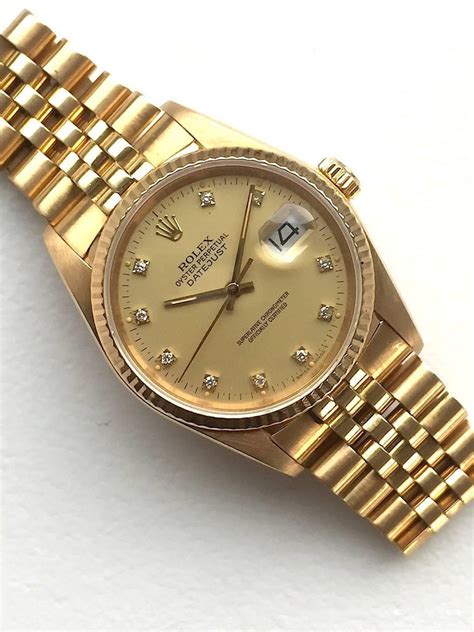 rolex oyster 18 karat gold|rolex yellow gold watch.